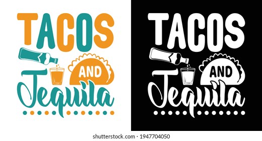 Tacos And Tequila Printable Vector Illustration