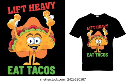 Tacos T-shirt Design. Graphic and illustration.