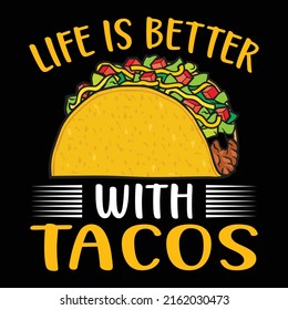 Tacos t-shirt design vector eps file