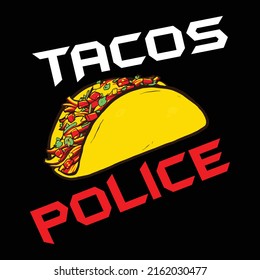 Tacos t-shirt design vector eps file