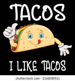 Tacos t-shirt design vector eps file