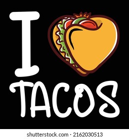 Tacos t-shirt design vector eps file