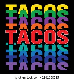 Tacos t-shirt design vector eps file