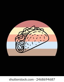 tacos t-shirt design vector illustration 