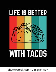 tacos t-shirt design vector illustration 