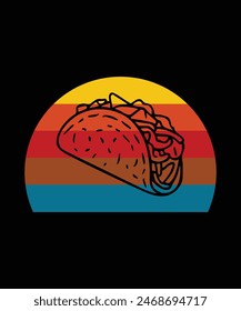 tacos t-shirt design vector illustration 