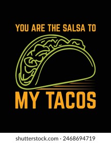 tacos t-shirt design vector illustration 