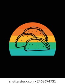 tacos t-shirt design vector illustration 
