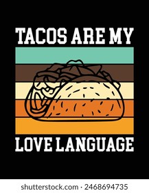 tacos t-shirt design vector illustration 