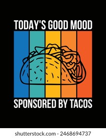 tacos t-shirt design vector illustration 