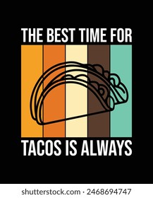 tacos t-shirt design vector illustration 