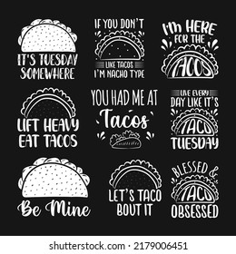 Tacos Typography Minimalist T-shirt Design 