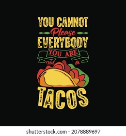 Tacos typography t shirt design