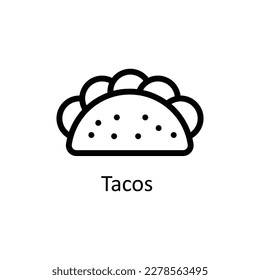 Tacos  Vector       outline Icons. Simple stock illustration stock