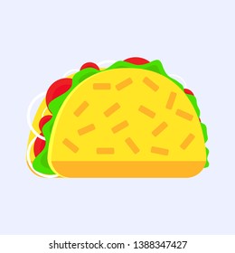 Tacos with vegetables. So on a light background.