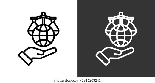 Tact Black And White Multiple Style Icon Set Collection Pack Vector Illustration
