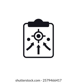tactic and game plan icon, pictogram on white
