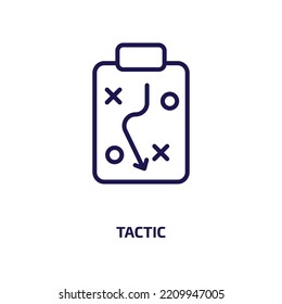 taktisches Symbol aus der Business-Kollektion. Dünne lineare Taktik, Strategie, Erfolgskurve Symbol einzeln auf weißem Hintergrund. Zeilensymbole für Vektorgrafik, Symbol für Web und Mobile