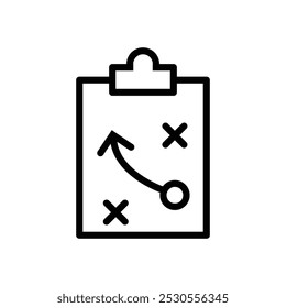 Tactic, strategy simple icon vector isolated on white background
