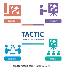 TACTIC VECTOR ICON SET MINIMALIS DESIGN 4 ELEMENT