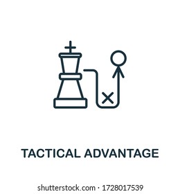 Tactical Advantage icon from business training collection. Simple line Tactical Advantage icon for templates, web design and infographics