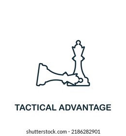 Tactical Advantage icon. Monochrome simple Business Training icon for templates, web design and infographics