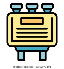 Symbol für taktische Vorzüge, Umrandungsvektor. Teamentscheidung. Gewinnspielfarbe flach