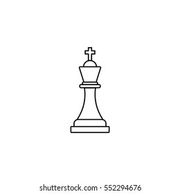 Tactical Advantage line icon, Business Strategy and chess figure, vector graphics, a linear pattern on a white background, eps 10.