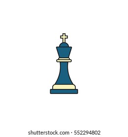 Tactical Advantage solid icon, Business Strategy and chess figure, vector graphics, a colorful linear pattern on a white background, eps 10.
