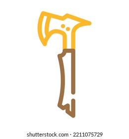 tactical axe hatchet color icon vector. tactical axe hatchet sign. isolated symbol illustration