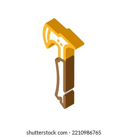 tactical axe hatchet isometric icon vector. tactical axe hatchet sign. isolated symbol illustration