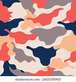 Tactical Camouflage Pattern Orange and Green Design