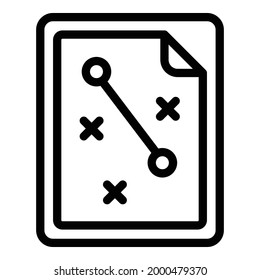 Tactical clipboard icon. Outline Tactical clipboard vector icon for web design isolated on white background