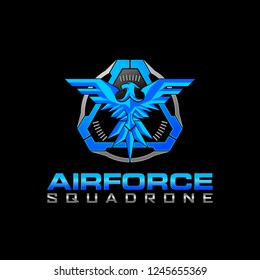 Tactical Eagle Air Force Squadrone  Logo Design