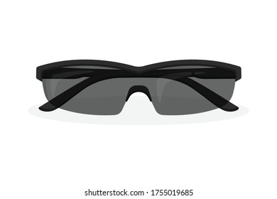 Gafas tácticas de estilo plano aisladas en blanco. vector de objetos para su trabajo de diseño, presentación, sitio web u otros.