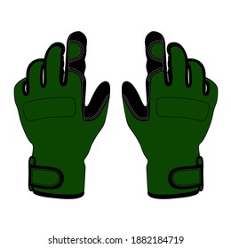 Tactical gloves for outdoor activities in vector.Warm sports gloves in vector.Winter gloves logo.