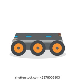 tactical heavy duty car with orange wheel