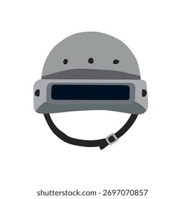 Taktischer Helm im flachen Stil für Simulations- und Trainingsvisuals