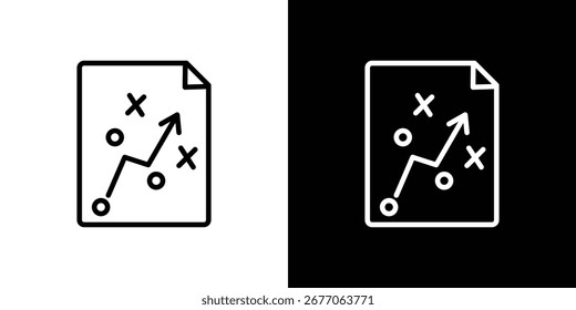 Tactical icon Black and White Vector Graphic