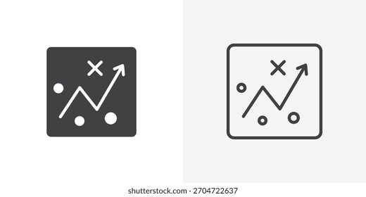 Tactical icon. collection of editable stroke line and solid flat styles.