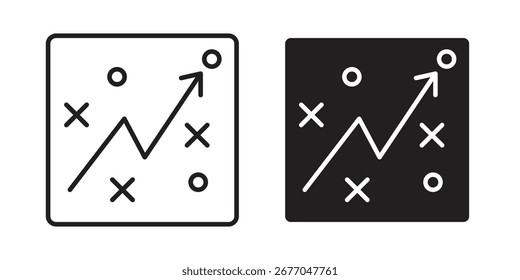 Conjunto de iconos tácticos, arte de línea y diseño de glifos. Eps10