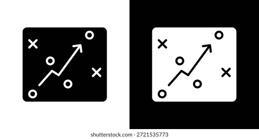 Paquete de diseño de ilustración plana de Vector de silueta de ícono táctico.