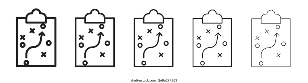 Ícone tático conjunto de vetores simples. Ilustração gráfica