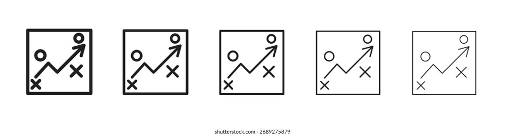 Icono táctico línea de Arte vectorial Ilustraciones colección