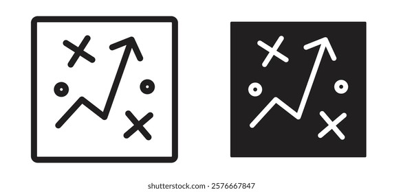 Tactical icons in outline and stroke versions