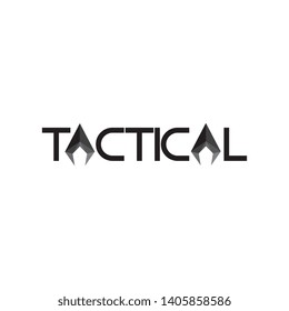 TACTICAL logo letter design vector