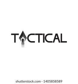 TACTICAL logo letter design vector