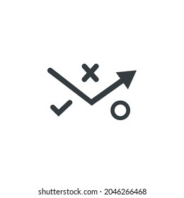 Tactical plan icon, vector tactical plan icon, vector illustration