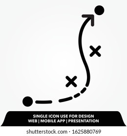 Tactical plan line icon design vector illustration