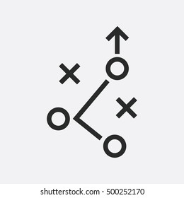 Tactical Plan Line Icon. Vector